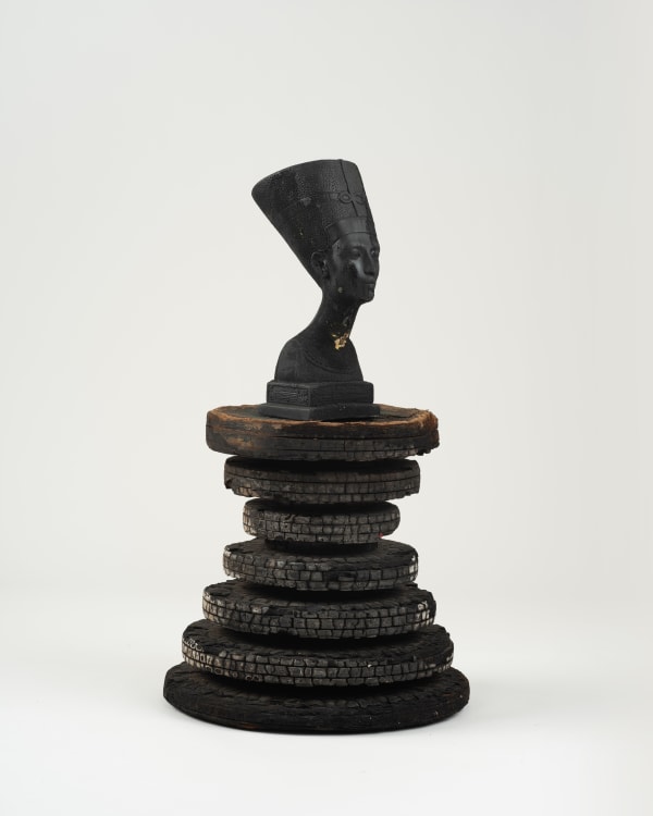 Awol Erizku, Nefertiti Burning (She Was a Queen Not a Deity, When Will She Return Home?), 2019