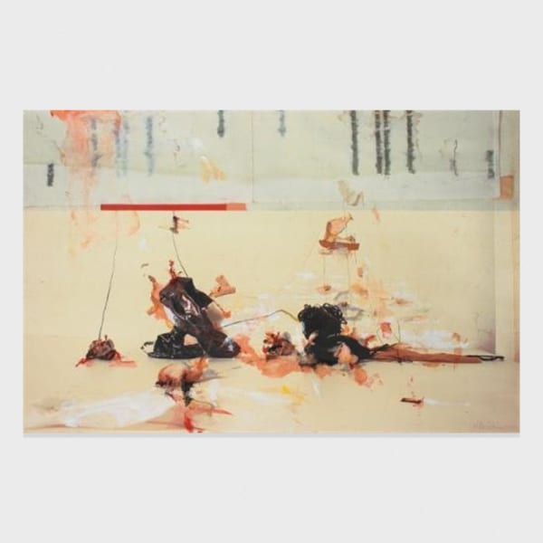 Christine Ay Tjoe, 'Silent Supper 06', 2007, Digital print and acrylic on canvas, 65 x 100 cm. (25 5/8 x 39 3/8 in.)