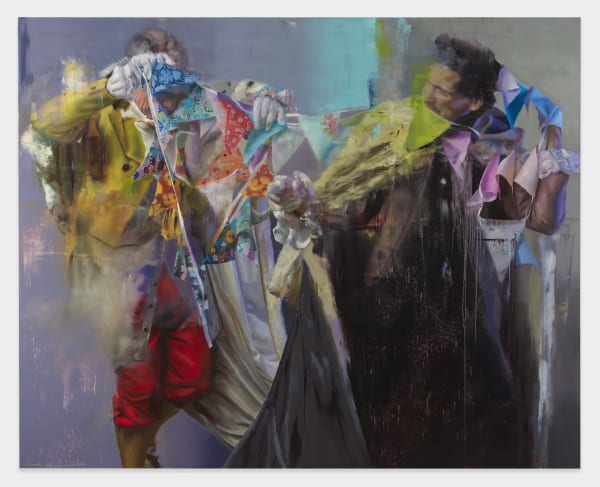 Conor Harrington, The Bandits at the Ballet, 2025 Oil on linen, 200 x 250 cm. (78 3/4 x 98 3/8 in.)
