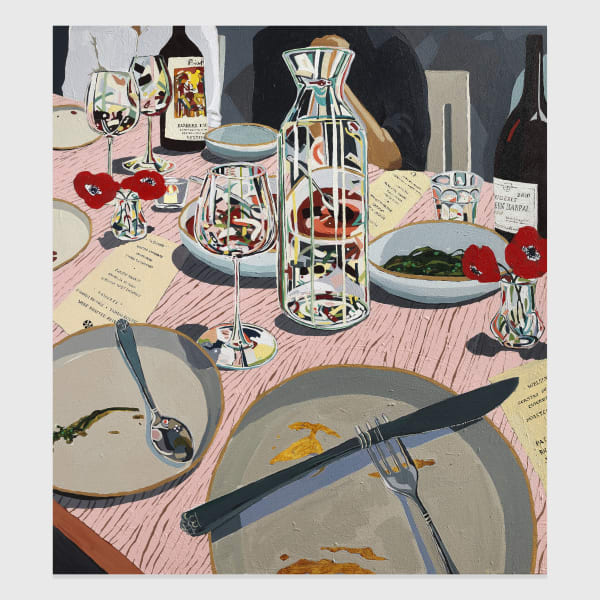 Hilary Pecis, 'Dinner', 2019, Acrylic on canvas, 101.6 x 91.4 cm. (40 x 36 in.)
