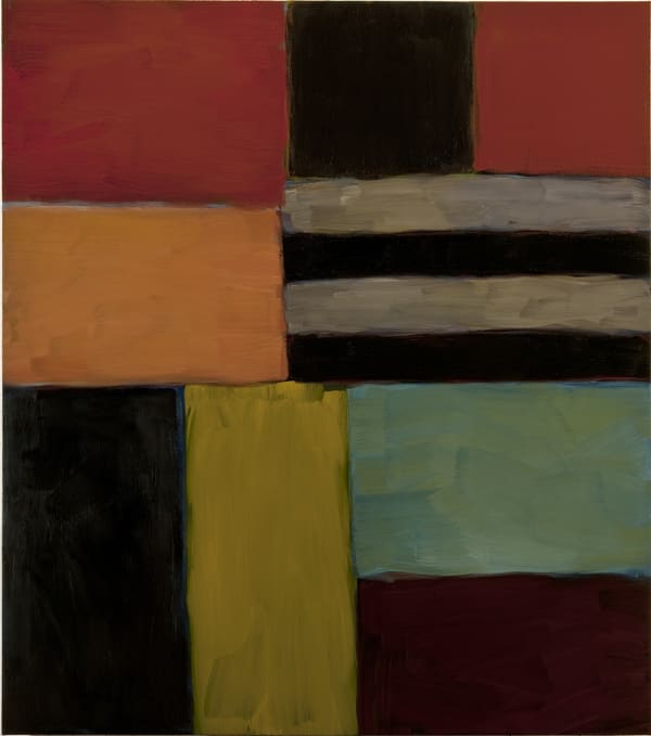 Sean Scully Cut Ground Green 8.11, 2011 Oil on linen 215 x 189.8 cm. (84.6 x 74.7)