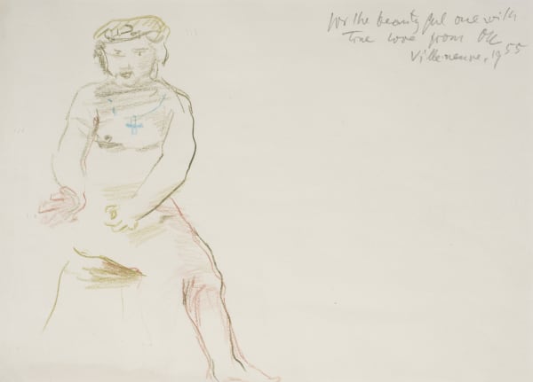 Sketch Female Figure by Oskar Kokoschka