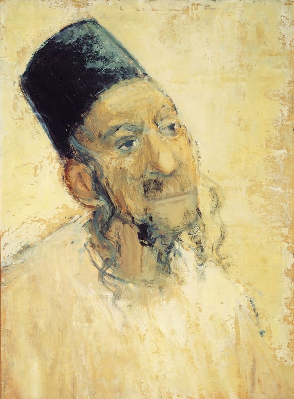 Middle Eastern Jew with Yellow Background by Eva Frankfurther