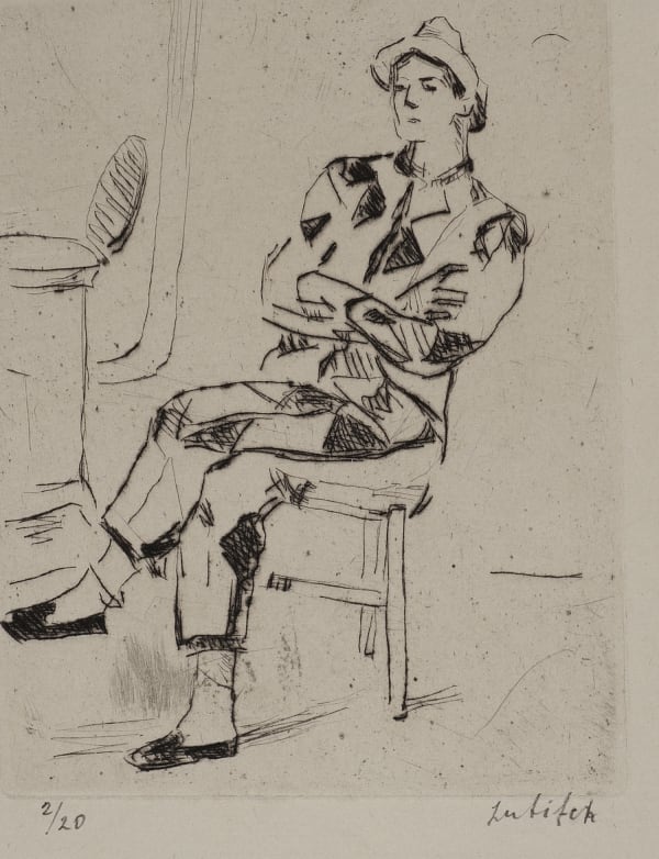 Seated Clown by Ossip Lubitch