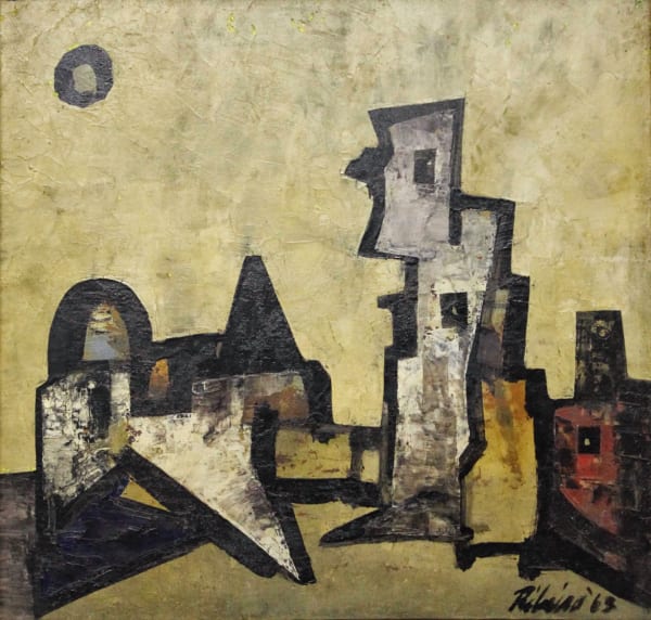 Angular Landscape With Sun by Lancelot Ribeiro