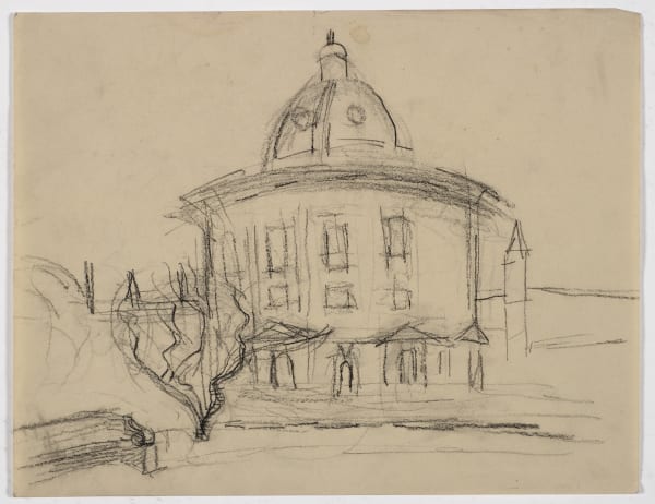 Oxford, 1950, crayon on paper. The Gustav Metzger Foundation