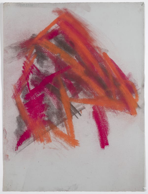 Composition, c.1950-53, chalk and charcoal on paper, 52 x 38.2cm. The Gustav Metzger Foundation