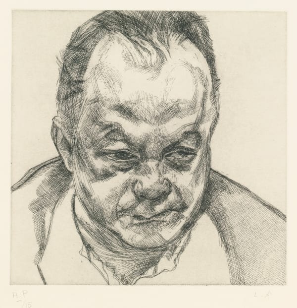 Bruce Bernard by Lucian Freud