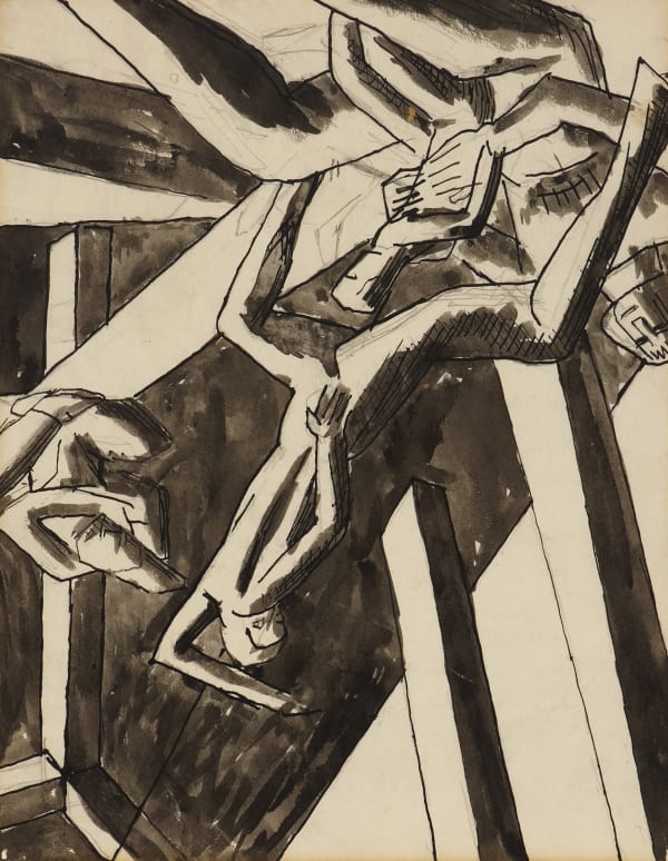 DAVID BOMBERG, THE FAMILY (STUDY FOR GHETTO THEATRE II), 1919