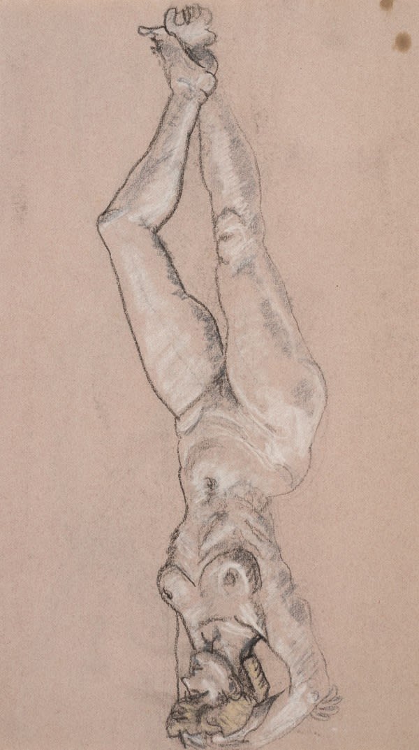 PAUL HAMANN, STANDING FEMALE NUDE WITH FEET CROSSED AND ARMS BEHIND HEAD, C. 1960S