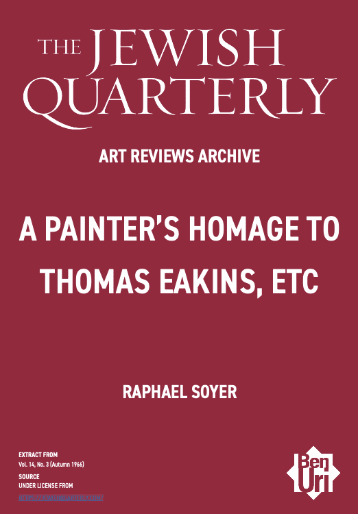 A Painters Homage to Thomas Eakins by Raphael Soyer read here