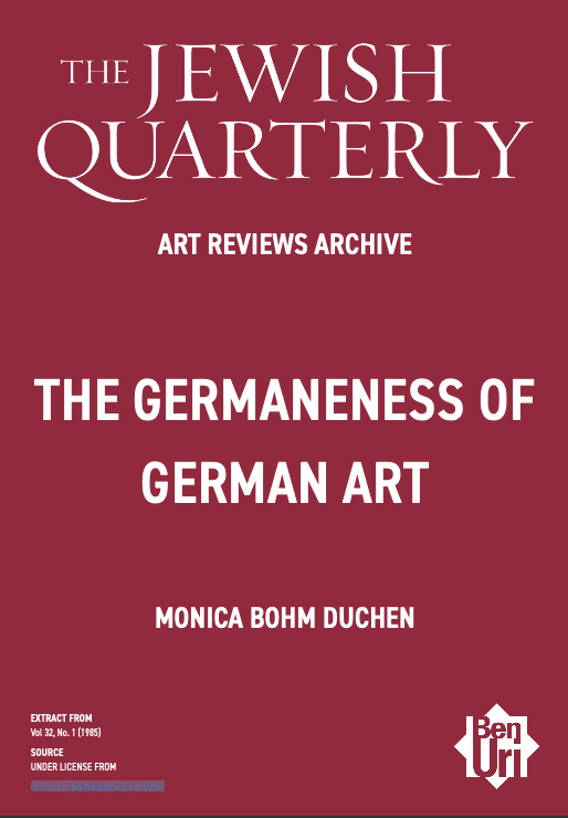 The Germaneness of German Art by Monica Bohm Duchen Read Here