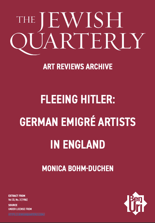 Fleeing Hitler German Emigré Artists in England by Monica Bohm-Duchen Read Here