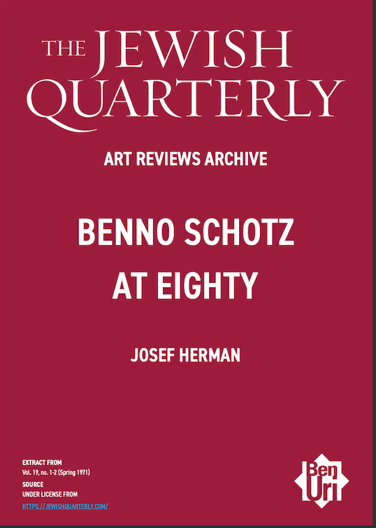 Benno Schotz at Eighty by Josef Herman read here