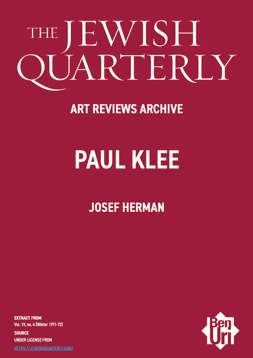 Paul Klee by Josef Herman read here