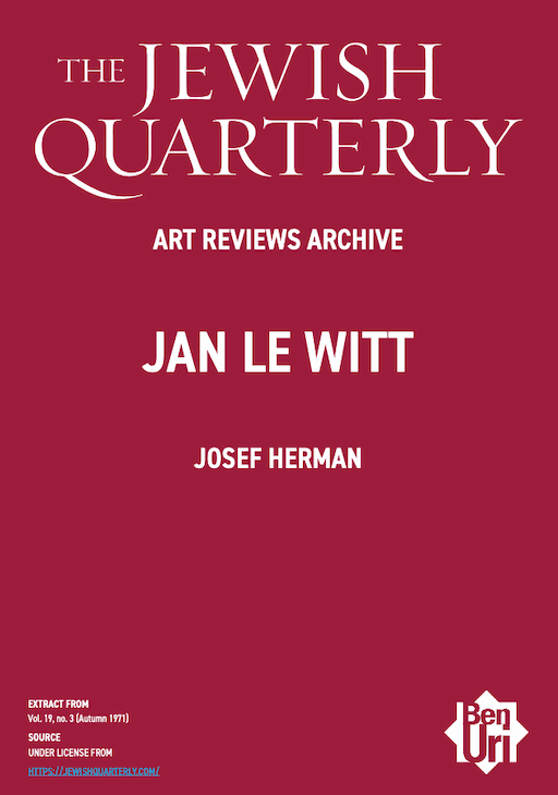 Jan Le Witt by Josef Herman read here