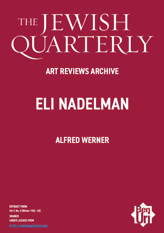 Eli Nadelman by Alfred Werner read here
