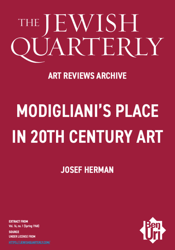 Modigliani’s Place in 20th Century Art by Josef Herman read here