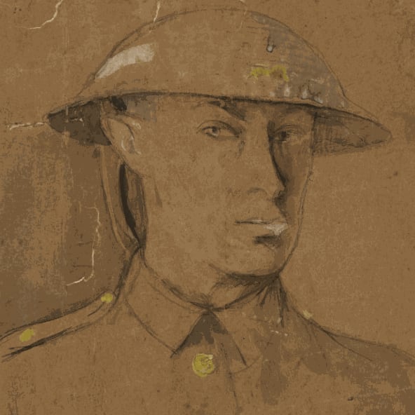 ISAAC ROSENBERG — SELF-PORTRAIT IN STEEL HELMET Listen