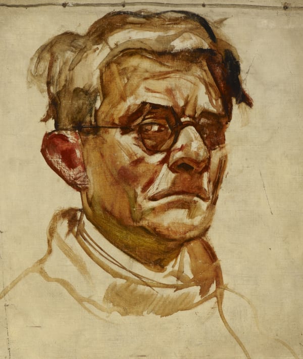 Eugen Hersch - Self-Portrait Sketch, c. 1950s-60s