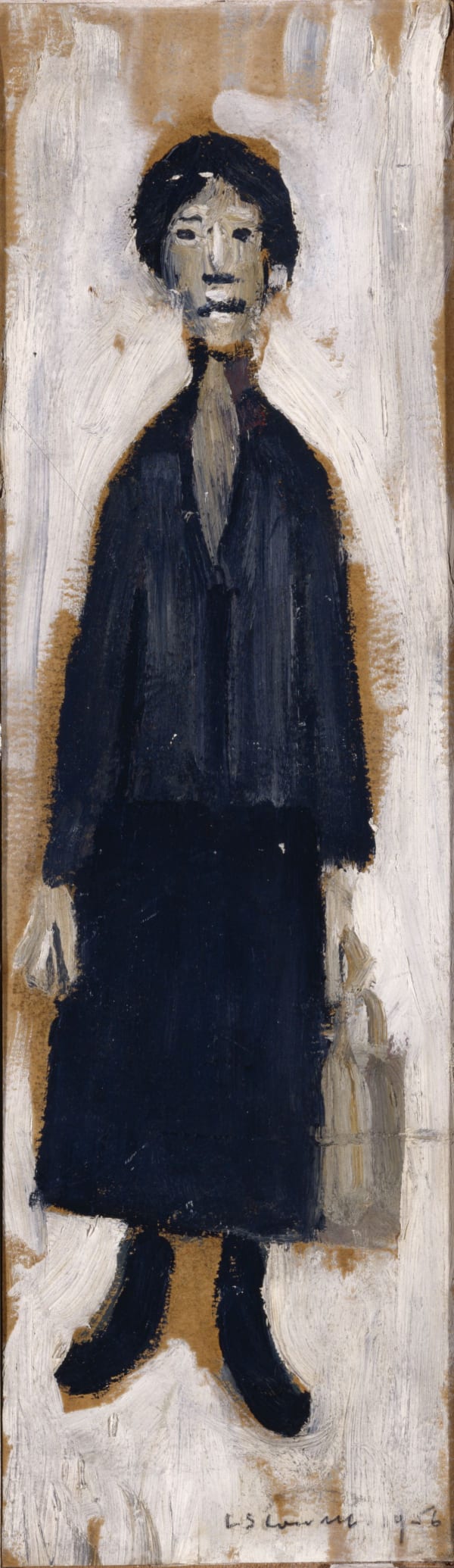 L.S. Lowry, Woman with a Shopping Bag 1956