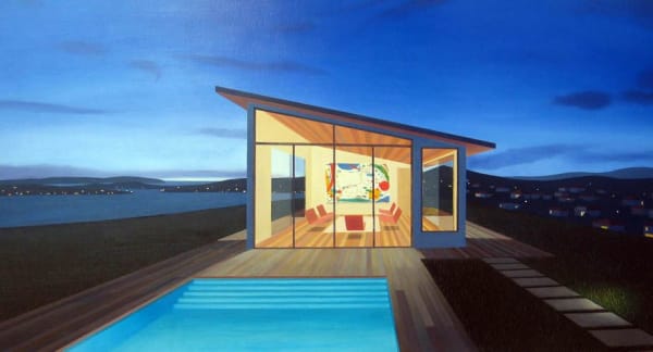 Tom McKinley Pool House, 2008 Oil on panel 26 x 54 inches 66.04 x 137.16 cm