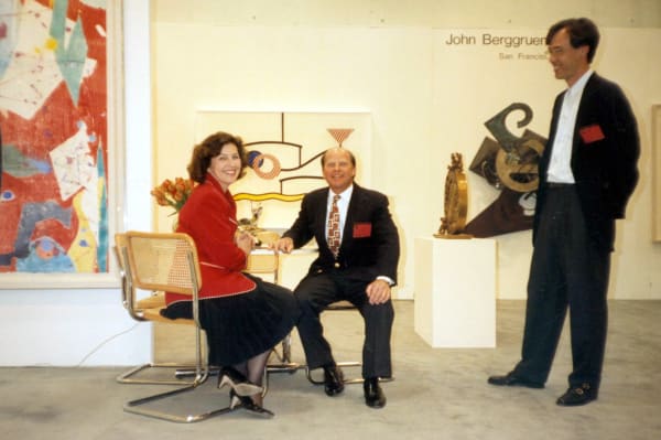 Gretchen and John Berggruen at an art fair circa late 1980s
