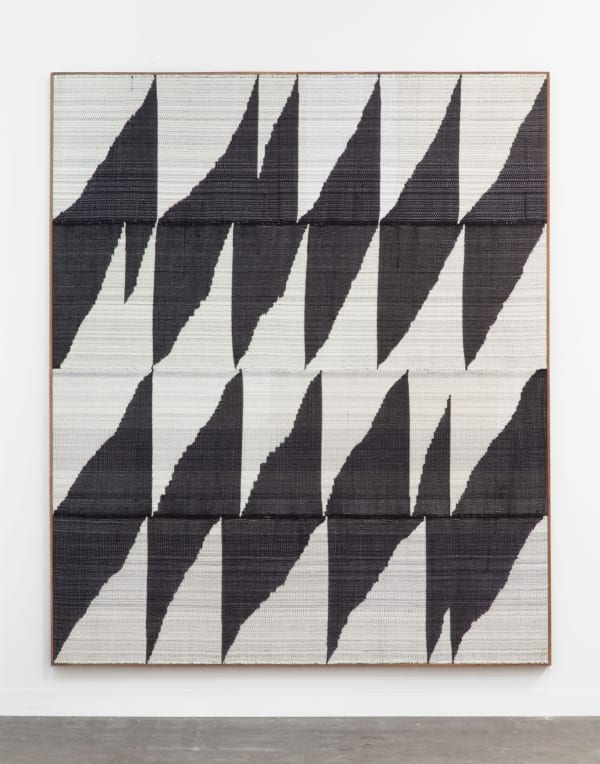 Brent Wadden Alignment #40, 2014 Hand woven fibers, wool, cotton and acrylic on canvas 87 x 73 inches