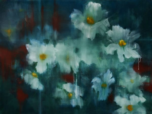 Clare Kirkconnell Matilija Poppies, 2022 Oil on canvas 30 x 40 inches 76.2 x 101.6 cm