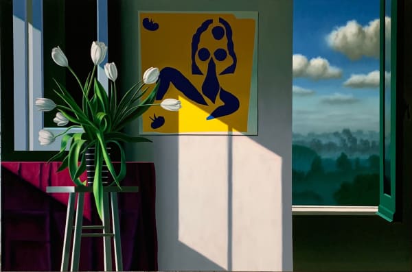 Bruce Cohen, b. 1953 Interior with Matisse Cut-Out, 2020 Oil on canvas 36 x 54 inches 91.4 x 137.2 cm