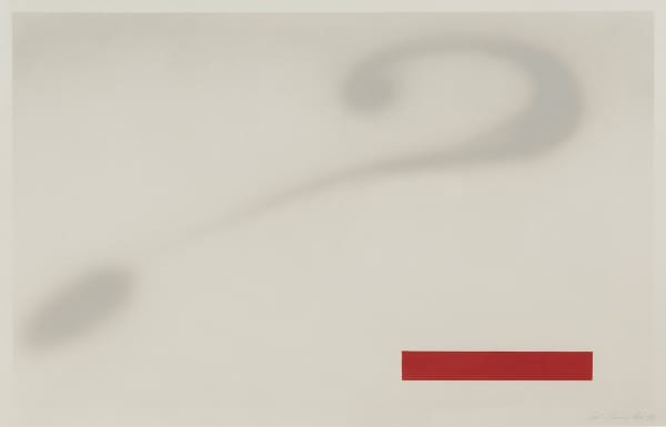 Ed Ruscha Red Question, 1990 Acrylic on paper 20 x 30 inches