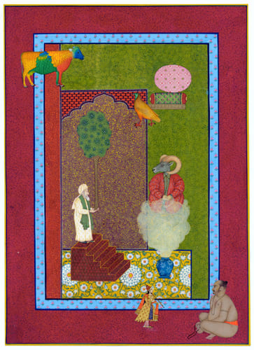 Alexander Gorlizki Third Party, 2010 Pigment and gold on paper 13 3/4 x 9 3/4 inches