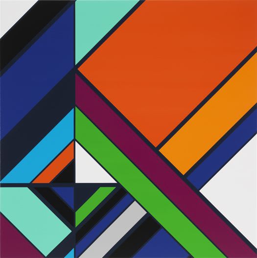 Sarah Morris João Goulart [Rio], 2013 Household gloss paint on canvas 60 x 60 inches