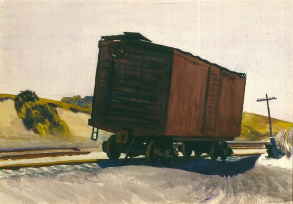 Edward Hopper Freight Car at Truro, 1931 Watercolor on paper 13 3/4 x 19 3/4 inches