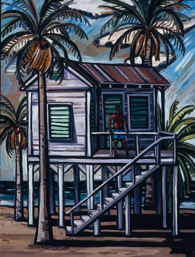 David Bates, b. 1952 Beach House - Belize, 2007 Oil on canvas 40 x 30 inches 101.6 x 76.2 cm
