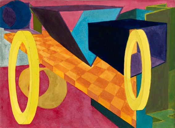 Al Held, 1928-2005 Untitled, 2003 Watercolor on paper mounted on board 9 3/4 x 13 1/3 inches 24.77 x 33.87 cm