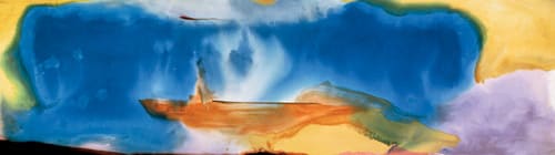 Helen Frankenthaler, 1928-2011 Moveable Blue, 1973 Acrylic on canvas 70 x 243 1/4 inches 177.8 x 617.86 cm