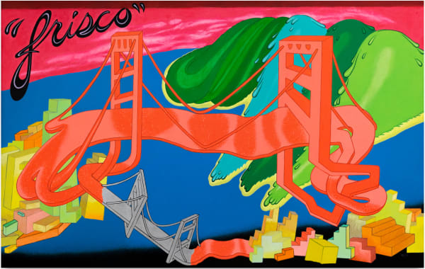 Peter Saul Frisco, 1969 Acrylic on canvas 48 x 76 inches 121.9 x 193.0 cm