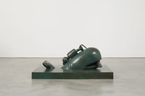 Tom Otterness, Moby Dick, 2002, bronze, 19 x 28 x 48 inches