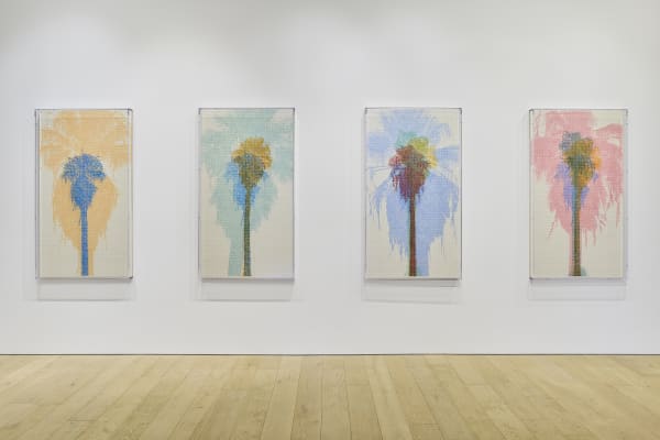 Charles Gaines, Numbers and Trees: Palm Canyon, Palm Trees Series 4, 2021