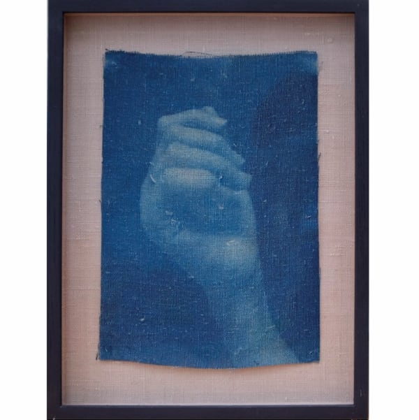 Work no. 35, 2017 Cyanotype on linen