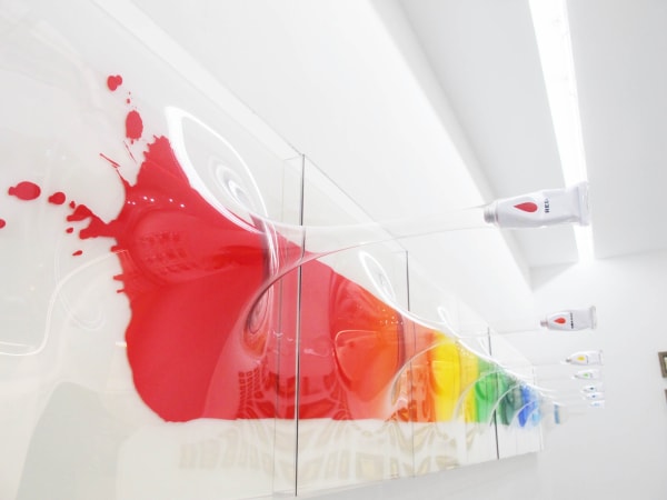 Installation photo of Today's Happy Colors! artwork