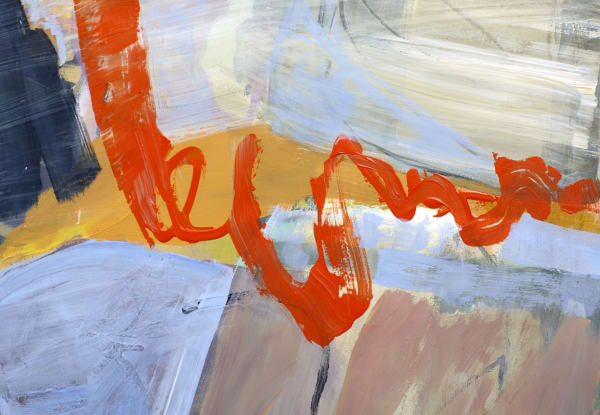 Rachel Ovadia Thrill Of Adventure Paper Mixed Media Painting 30 X 44 3