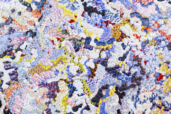 Sun Acrylic On Canvas 48In Diameter 2022 Detail