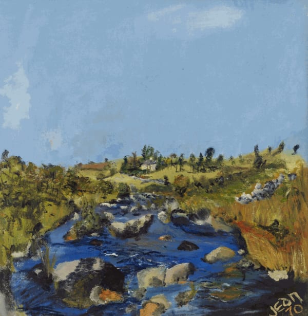 Jean Jones, Yellands from the Plym - Upriver, oil on canvas, 1970