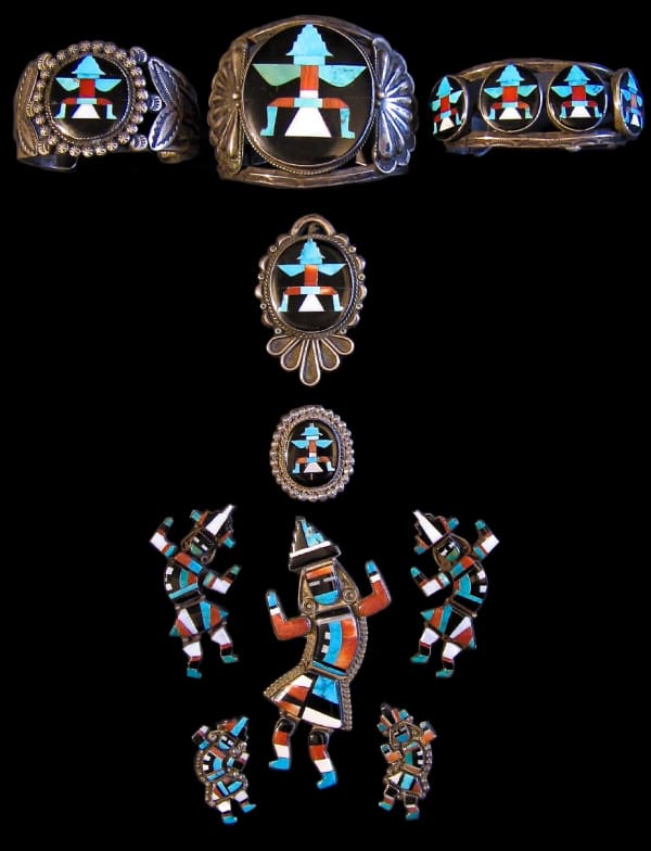 John Gordon Leak and Merle Edaakie Historic Zuni Jewelry Collection