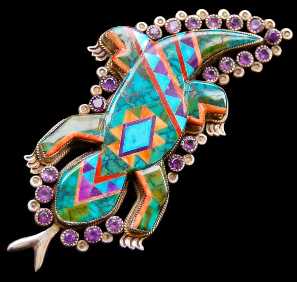 Inlaid Pin by Benny & Valerie Aldrich, 1992
