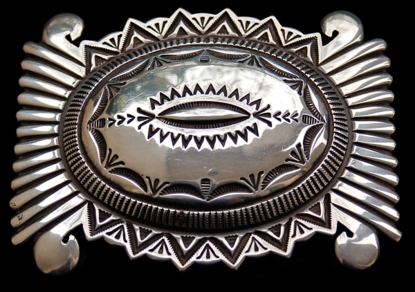Sterling Silver Belt Buckle by Wilson Jim, c. 1988