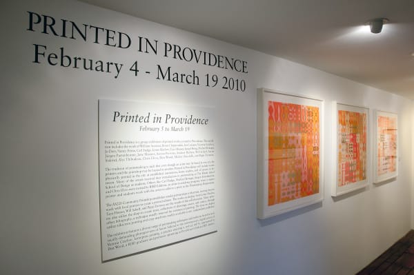 Printed in Providence Installation View, Cade Tompkins Projects