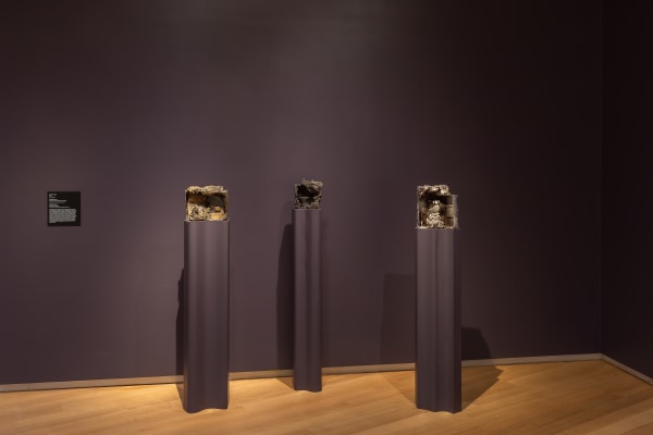 Installation image of Beth Lipman: Collective Elegy, Museum of Arts and Design, New York, 2020; Photo by Jenna Bascom Photography; courtesy the Museum of Arts and Design, New York